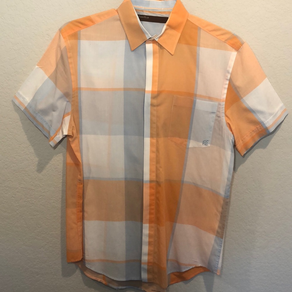 Perry Ellis Slim Fit Plaid Shirt